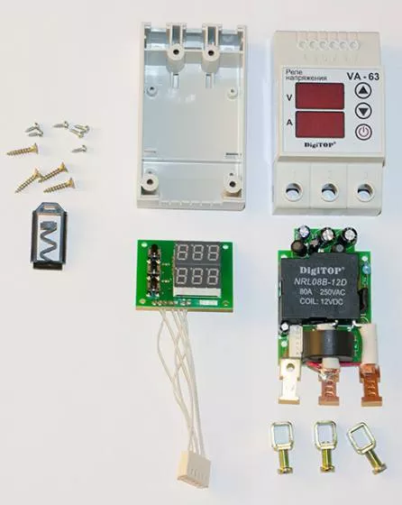 Реле напряжения с индикацией тока нагрузки DIGITOP VА-40